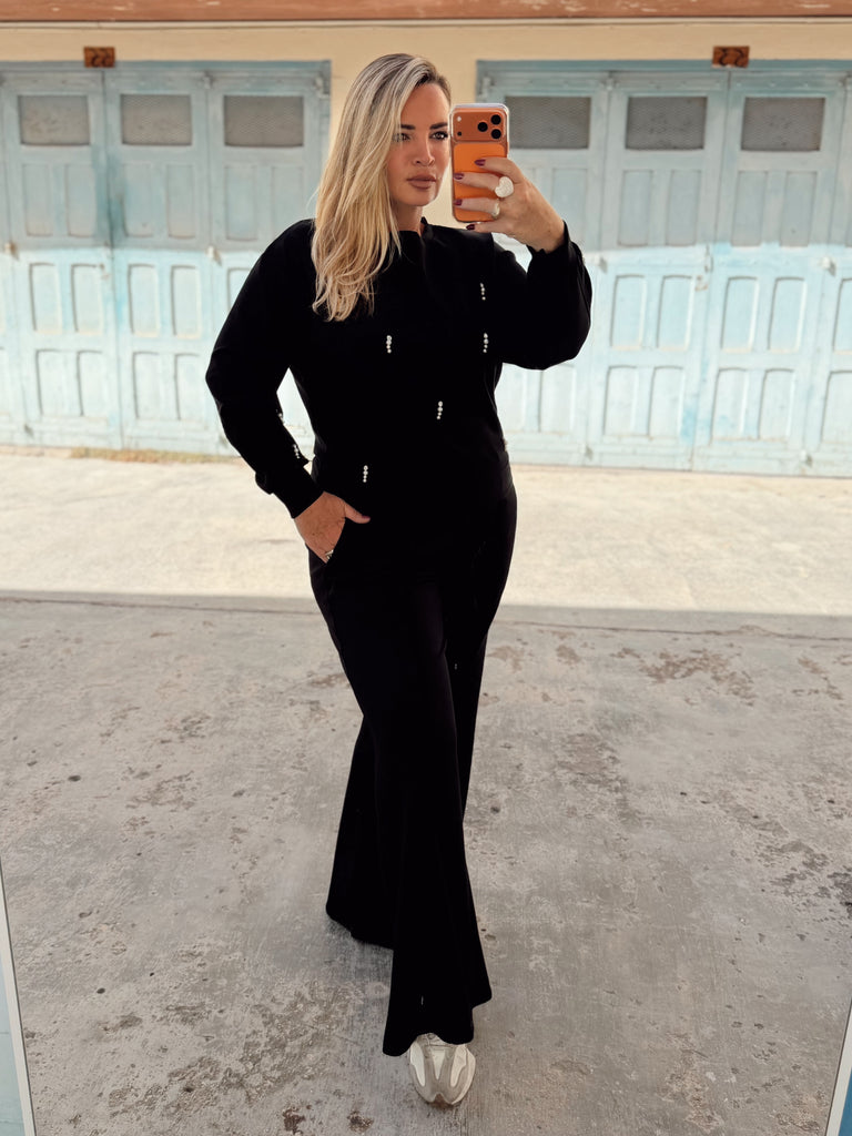 Black Diamond and Pearl Drop Tracksuit