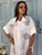 Monochrome Bloom Oversized Shirt Dress - Love My Body