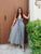 Navy and Gold Boho Backless Halter Dress