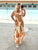 Caramel Silk Water Colour Dress