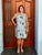 Taupe Floral Linen Shift Dress