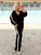 Black and White Stripe Tracksuit