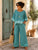 Teal Riviera Linen & Silk Trim Co-Ord