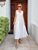 Beige Fern Print Loose Dress
