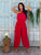 Red Ecliose Flow Jumpsuit