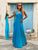 Turqoise Soie Luxe Pure Silk Maxi Dress