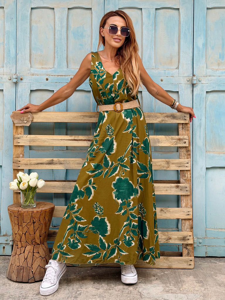 Verdant Bloom Maxi Dress