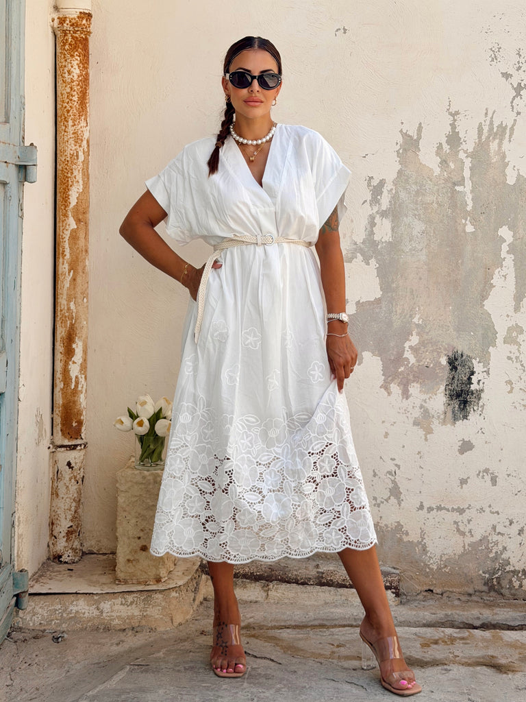 Bianca Broderie Midi Dress - Love my Body