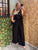 Black Crochet Flower Set