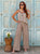 Taupe Meadow Pure Silk Embroidered Co-Ord