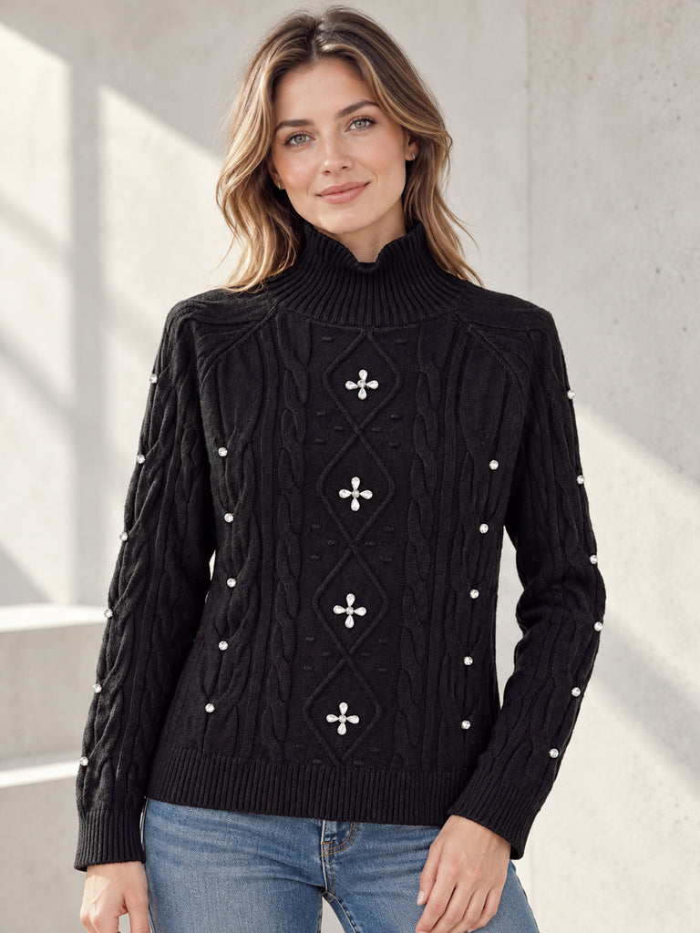Maëlys Embellished Knit - Black