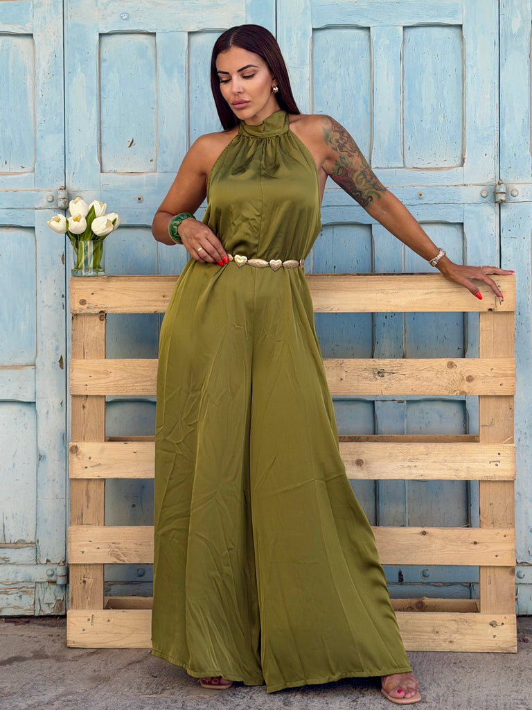 Solenne Luxe Halter Jumpsuit