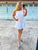 White Cotton linen Day Dress
