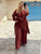 Rust Pure Linen Moroccan 3 Piece Set