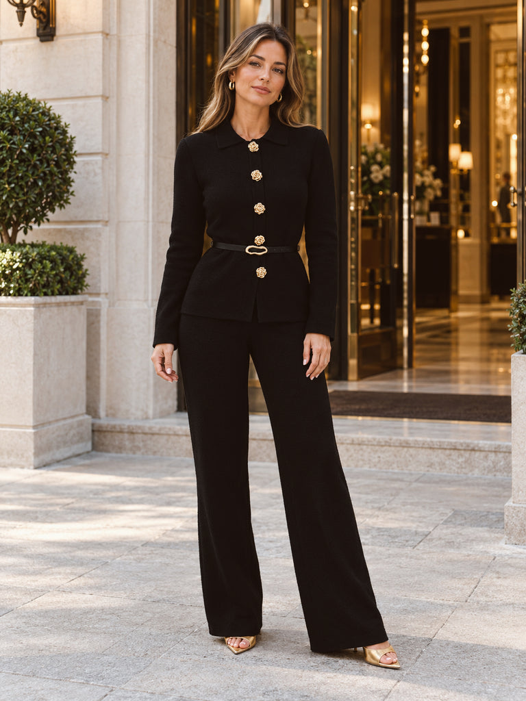 Montclair Ultra-Soft Knit Set - Black
