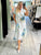 White Floral Pure Linen Dress