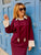 Bordeaux Embellished Sweater Top and Tie