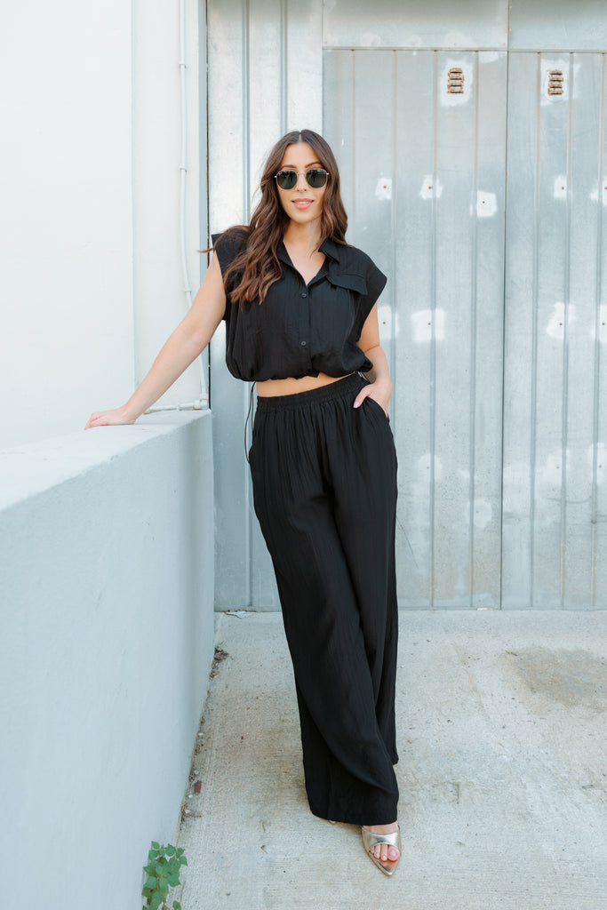 Black Utility Chic Set