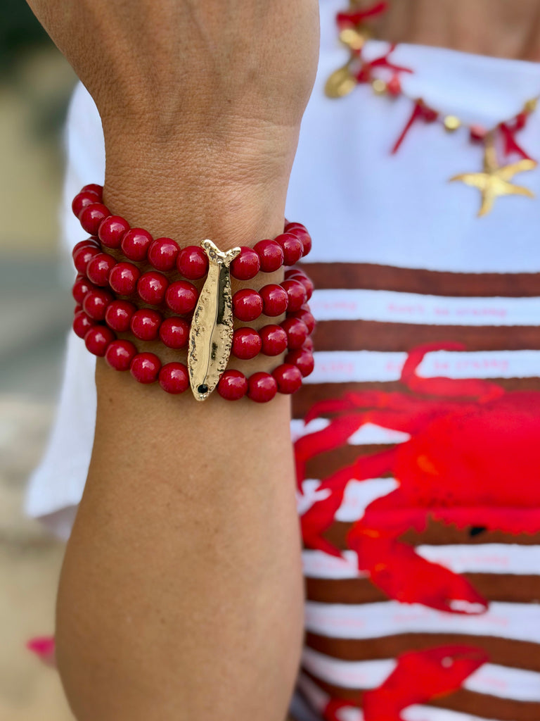 Corallo Rosso Sardine Bracelet