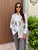 Grey Aria Leather Trousers