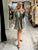 Khaki Off Shoulder Loose Dress