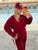 Berry Bordeaux Diamond Tracksuit