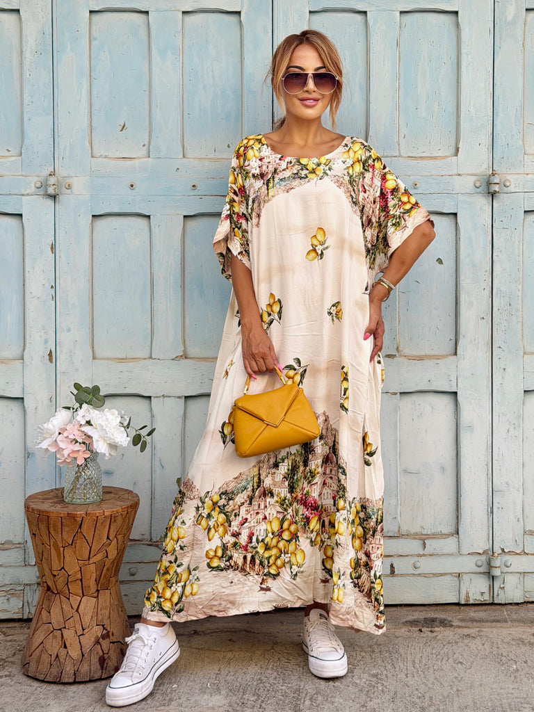 Limone Riviera Luxe Viscose Maxi Dress 🍋