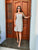 Beige Strapless Beaded Dress