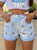 Crystal Bloom Denim Shorts