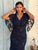 Orlane Floral Embroidered Maxi Dress - Navy Blue
