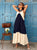 Azure Coast Contrast Maxi Dress