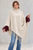 Maëlle Fringed Knit Poncho - Cream