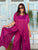 Magenta Cascade Silk Satin Co-Ord Set