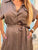 Caffè Milano Silky Luxe Belted Shirt Dress - Bougie Collection
