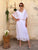 Santorini Pearl Silk Kaftan Dress