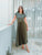 Olive Pleated Belted Dress