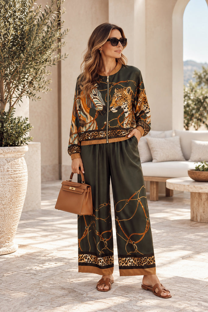 The Valmont Equestrian Luxe Co-Ord - Khaki - Luxe Collection