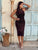 Ravelle Shimmer Halterneck Midi Dress - Chocolate