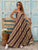 Mocha and Gold Mosaic Satin Maxi Dress