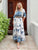 Blue Grecian Shirt Dress