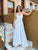 White Beaded Halter Backless Maxi Dress