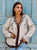 Violette Embellished Floral Cardigan - Beige