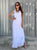 Icy Aura Silk Maxi Dress