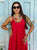 Scarlet Riviera Silk Satin Maxi Dress