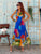 Tulipia Pure Silk Dress - Royal Blue