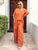 Burnt Orange Linen Tunic Top