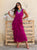 Magenta Élan Sequin Tiered Maxi Dress