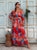 Corallo Jardin Silk Maxi Dress