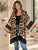 Solène Leopard Knit Cardigan Cape