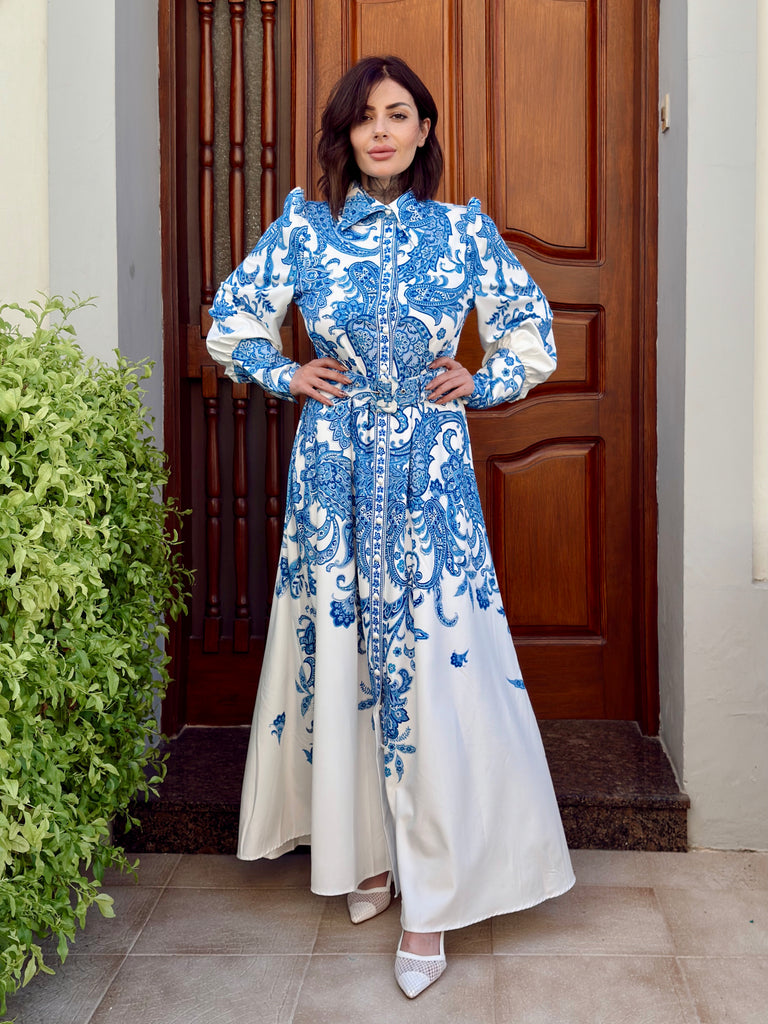 Palazzo Chic Maxi Shirt Dress